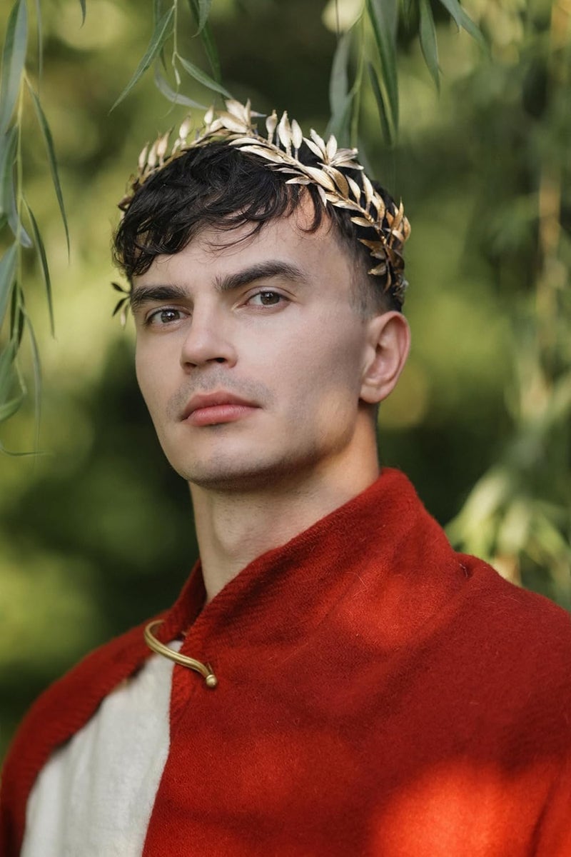 MOSTORY Golden Greek Laurel Crown - God Elf Leaf Headpiece Royal King’s Headband Elven Circlet for for Adult Queen Renaissance Halloween Cosplay Outfit - Image 5